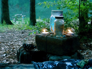 Candles on Summer Solstice Altar
